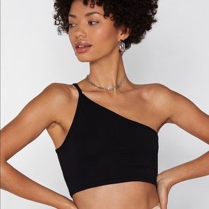 NastyGal One Shoulder Crop Top